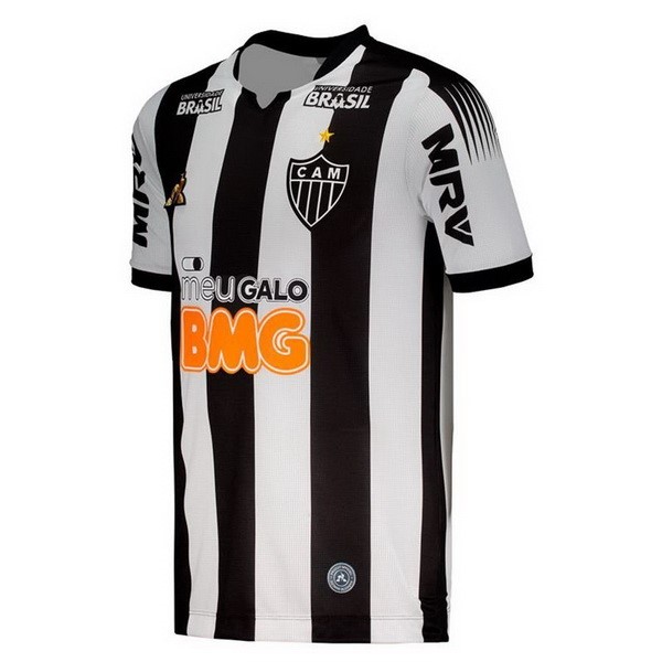 Camiseta Atlético Mineiro Replica Primera Ropa 2019/20 Negro Blanco